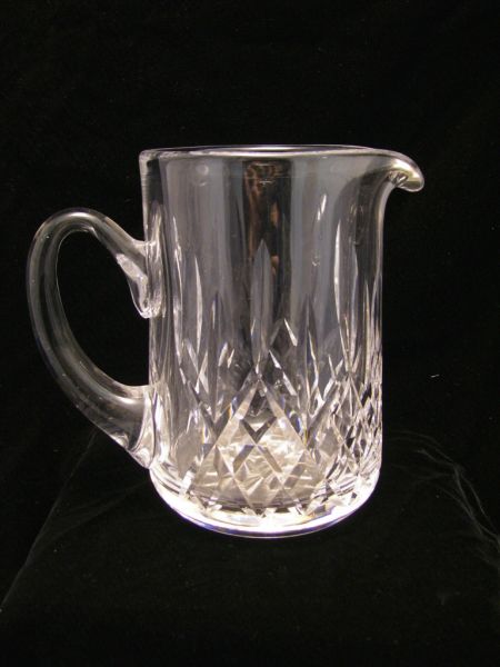 Appraisal: Waterford Crystal Lismore pt Jug Acid etched signed Waterford Measures