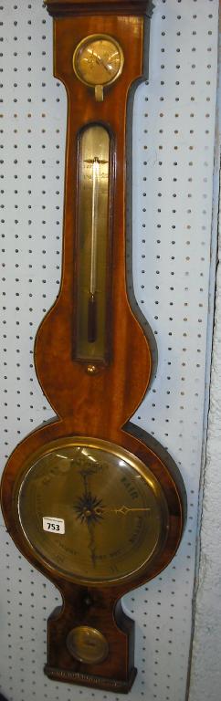 Appraisal: Mahogany five glass wheel barometer signed Gugeri Carugh Charles St