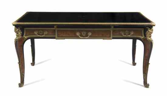 Appraisal: A Louis XVI Style Gilt Bronze Mounted Bureau Plat Paul