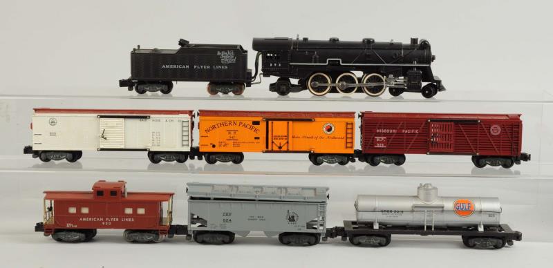 Appraisal: American Flyer S Gauge Freight Train Set Includes individual boxes