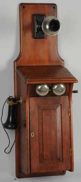 Appraisal: New England Telephone Western Electric A Circa walnut red -bar