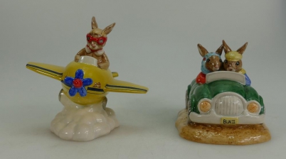 Appraisal: Royal Doulton Bunnykins figures Day Trip DB and Chocs Away