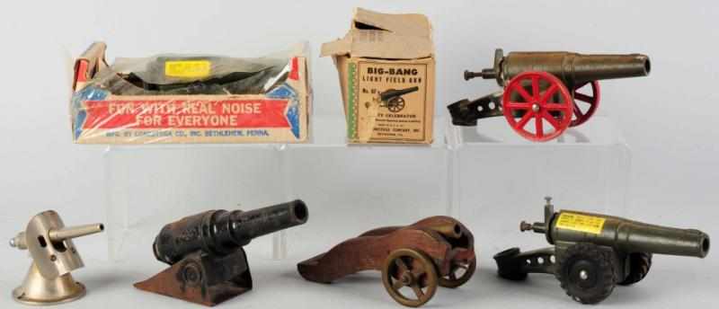 Appraisal: Lot of Small Cannons Includes two Carbides one with box