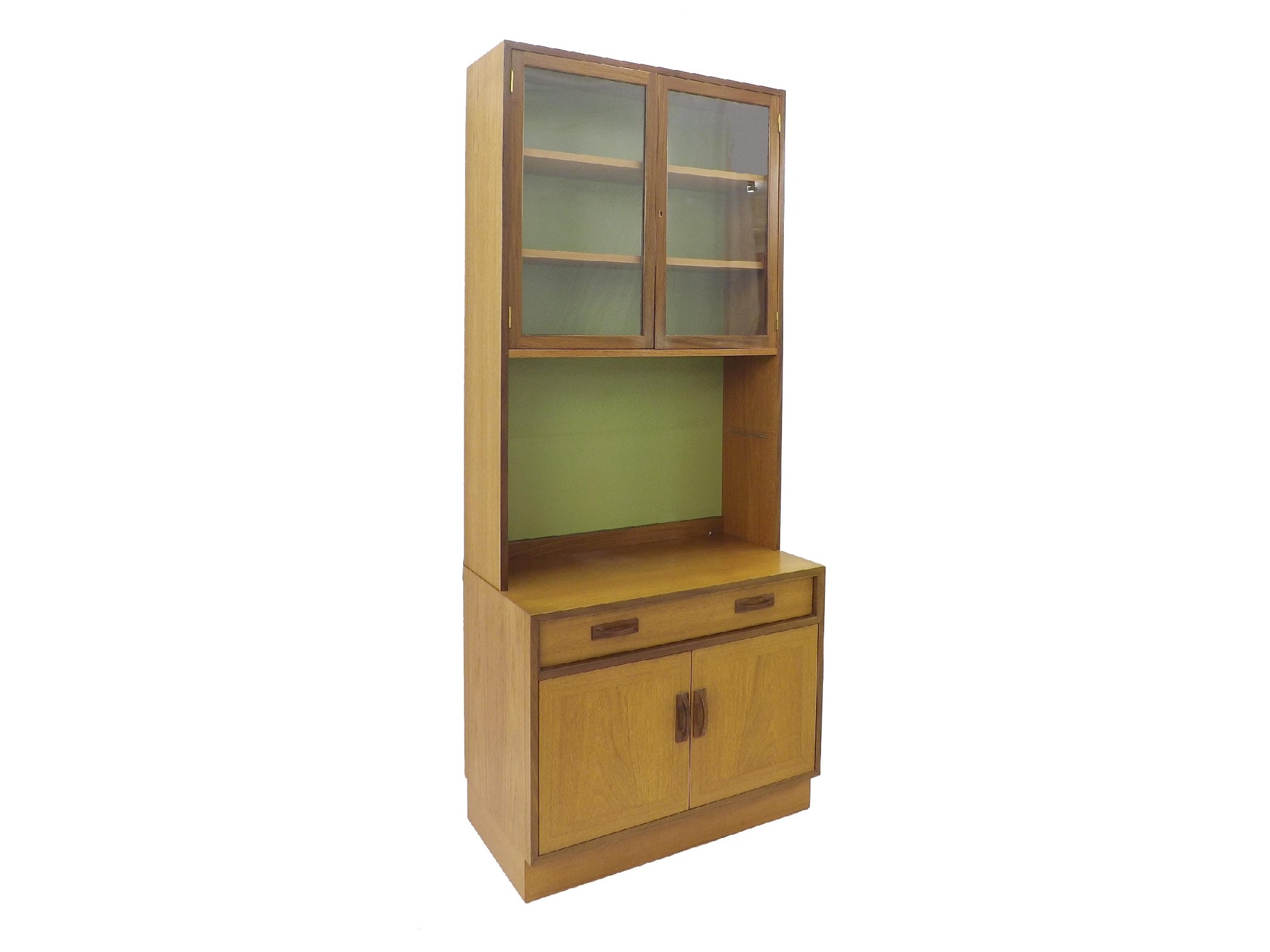 Appraisal: s G-Plan teak display cabinet on stand with raised glazed