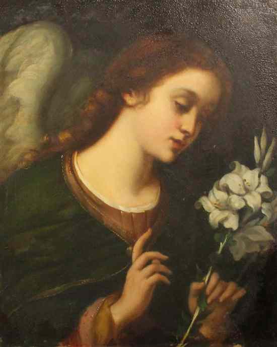 Appraisal: Paoletti Ferretti - unframed oil on board Female saint inscribed