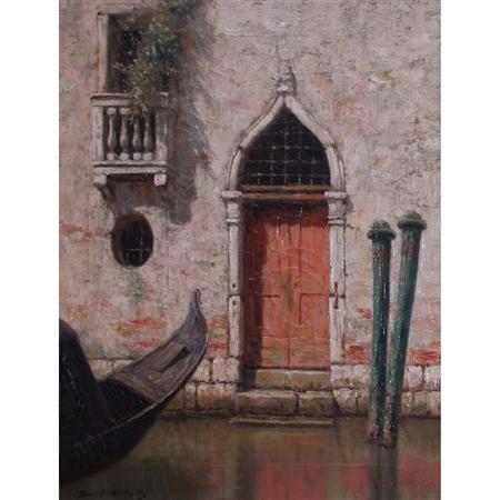 Appraisal: Burr H Nicholls American - A Red Door Venice Estimate