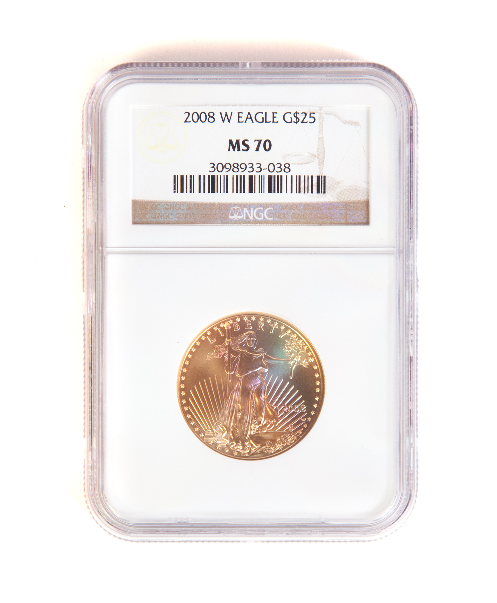 Appraisal: W BURNISHED GOLD EAGLE MS NGC -