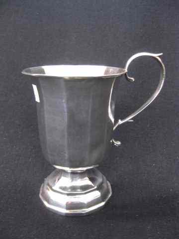 Appraisal: W Adams American Coin Silver Mug New York circa pedestal