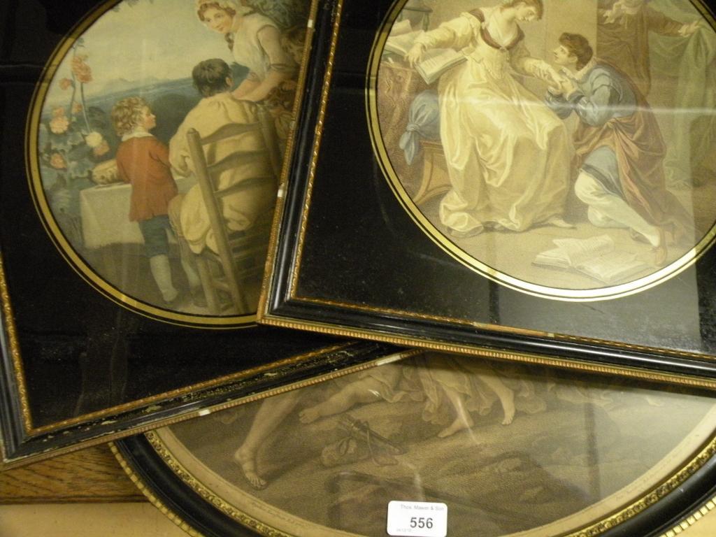 Appraisal: A pair of coloured mezzotint prints - lover mothers and