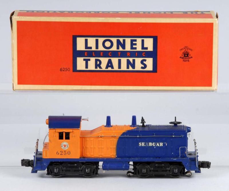 Appraisal: Lionel O-Gauge No Seaboard Diesel Switcher Description American Post-war Locomotive