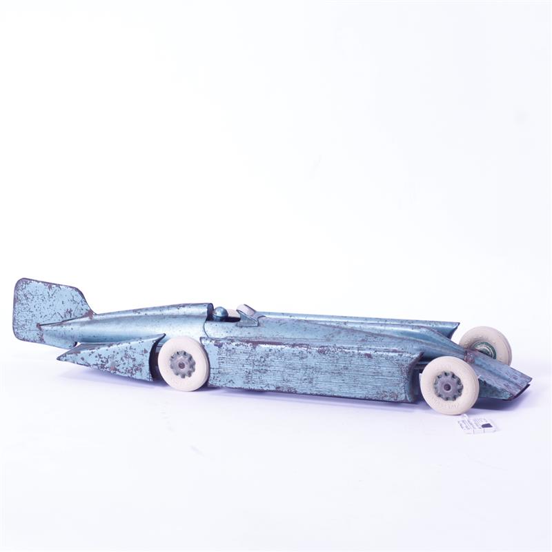 Appraisal: Pressed steel Kingsbury Golden Arrow Racer Race Car L