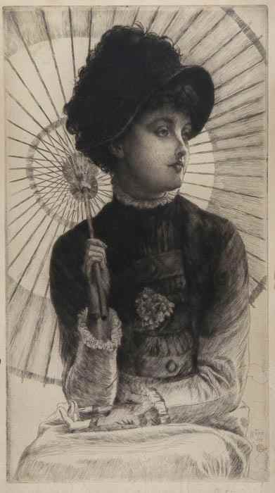 Appraisal: James Jacques Joseph Tissot - L' t Summer etching and