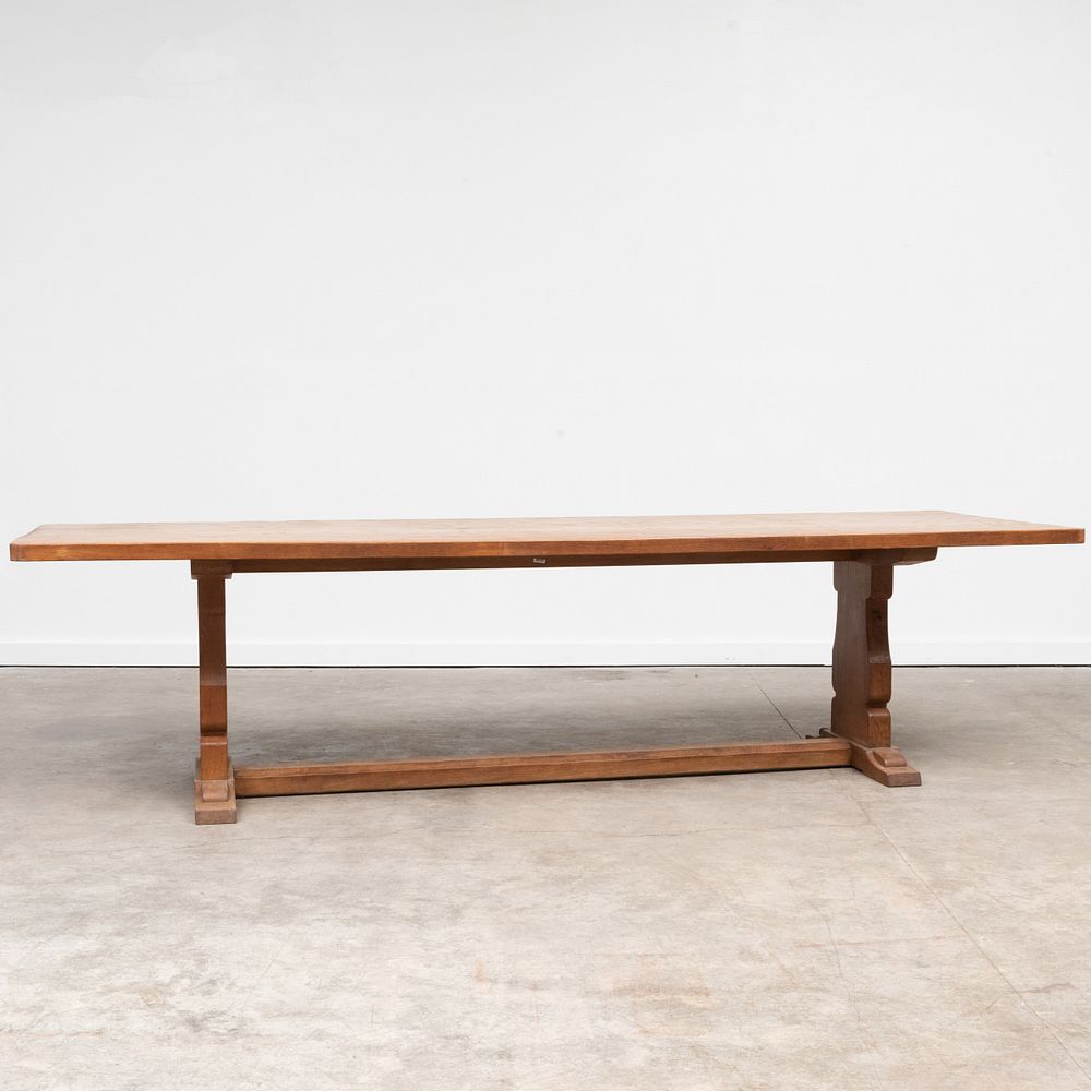 Appraisal: Robert 'Mouseman' Thompson Oak Refectory Table x ft x in