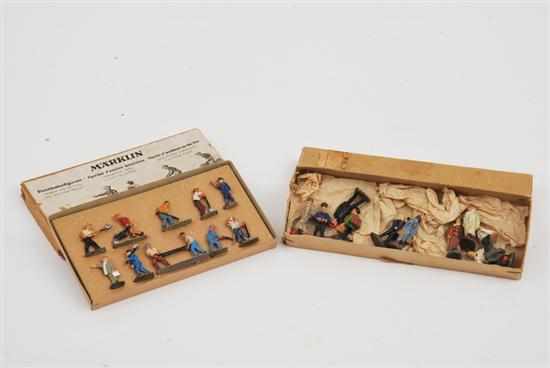 Appraisal: TWO SETS OF M RKLIN HO GAUGE FIGURE ACCESSORIES INCLUDING