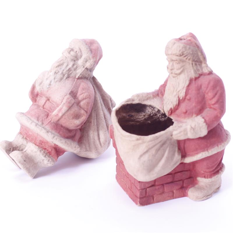 Appraisal: German Paper Mache Santa Claus Candy Containers lot of H