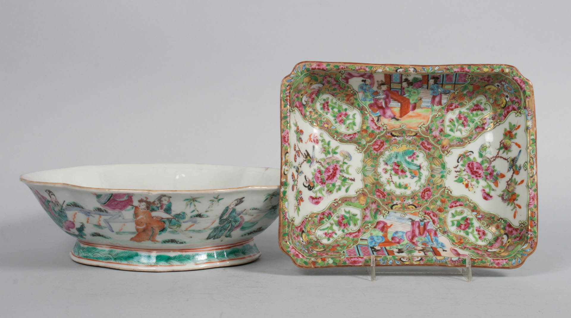 Appraisal: Two Chinese Export Famille Rose porcelain dishes fourth quarer- th