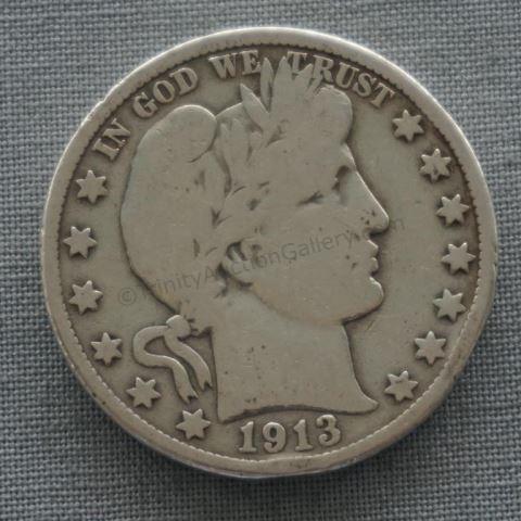 Appraisal: -D Barber Silver Half Dollar In average circulated condition with