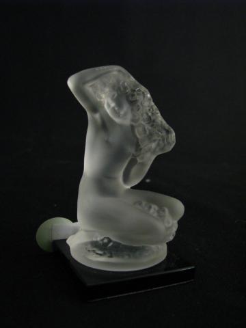 Appraisal: Lalique miniature figure '' tall depicting kneeling female on black