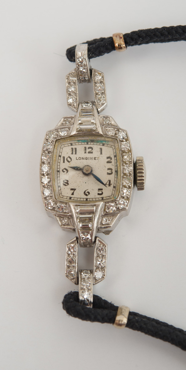 Appraisal: PAIR OF LADIES WATCHES Including a Longines platinum and diamond