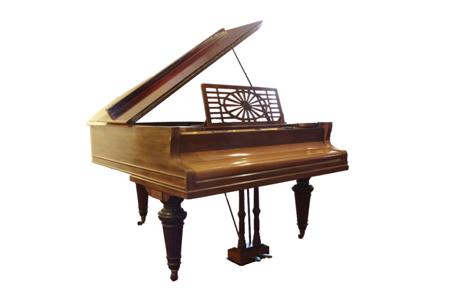 Appraisal: A mahogany grand piano circa By Irmler Leipzig with iron