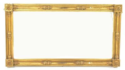 Appraisal: A th century giltwood and gesso overmantel mirror with a