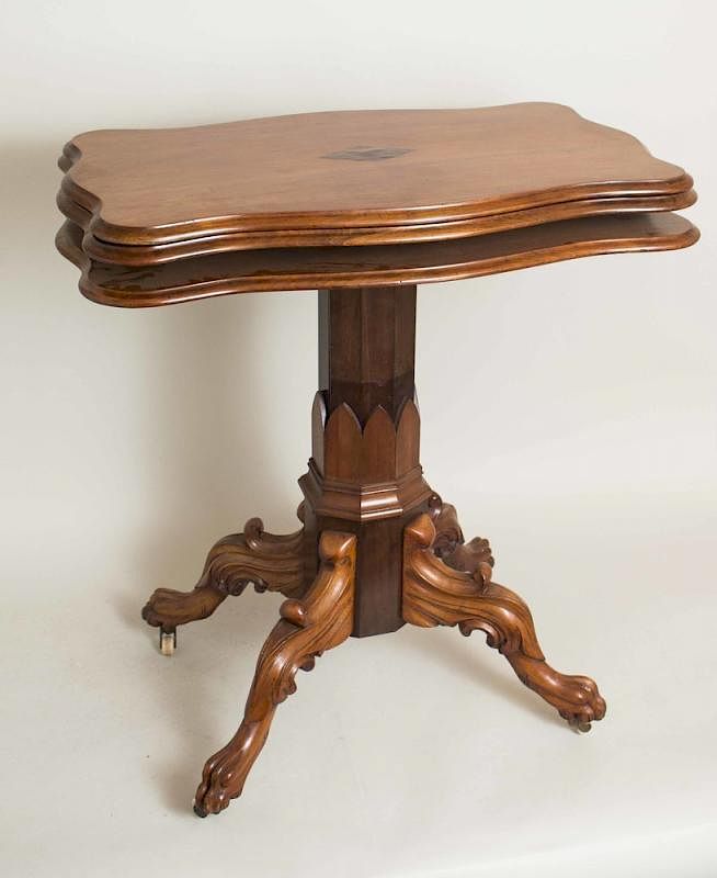 Appraisal: th Century Walnut Mechanical Table th c walnut mechanical table