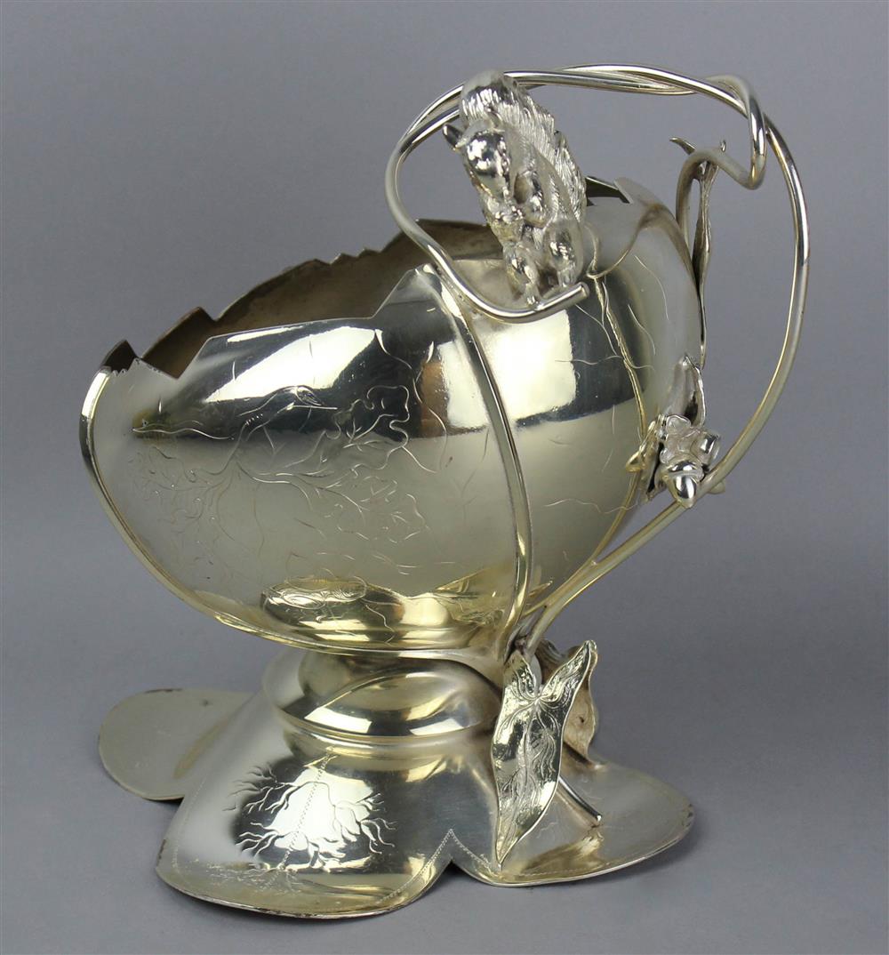 Appraisal: AMERICAN SILVERPLATE AESTHETIC MOVEMENT FIGURAL CENTERPIECE last quarter th Century