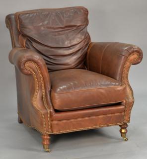 Appraisal: Wesley Hall leather easy chair Wesley Hall leather easy chair