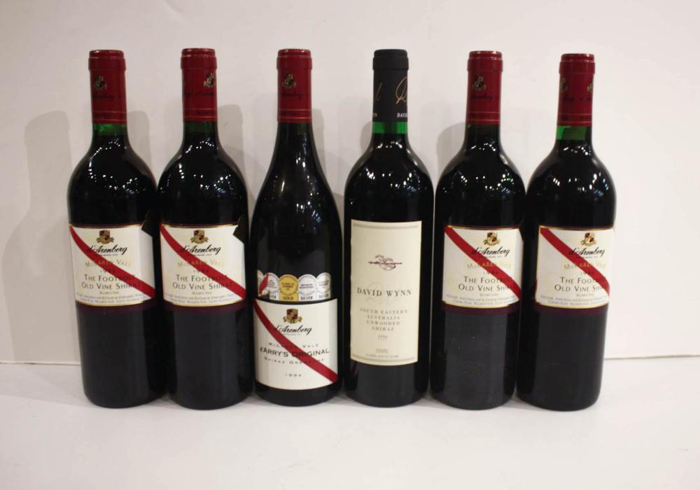 Appraisal: THIRTY-THREE BOTTLES OF VINTAGE AUSTRALIAN RED WINE d'Arenberg McLaren Vale