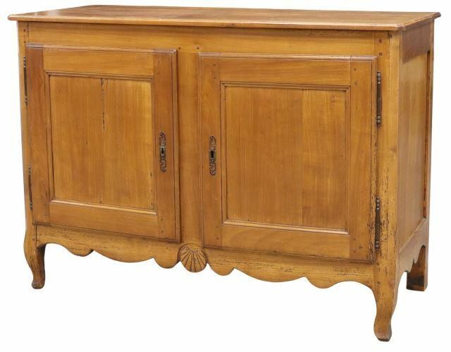 Appraisal: French Provincial Louis XV style fruitwood sideboard th c fitted