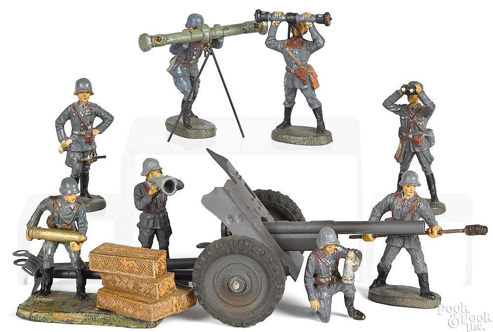 Appraisal: Elastolin painted tin and composition soldiers Elastolin painted composition Luftwaffe