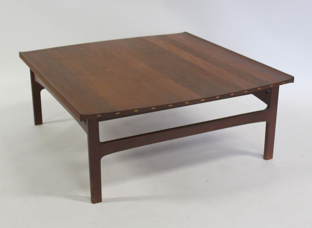 Appraisal: MIDCENTURY Tove Edward Kindt Seffle Teak Coffee Table with Inlaid