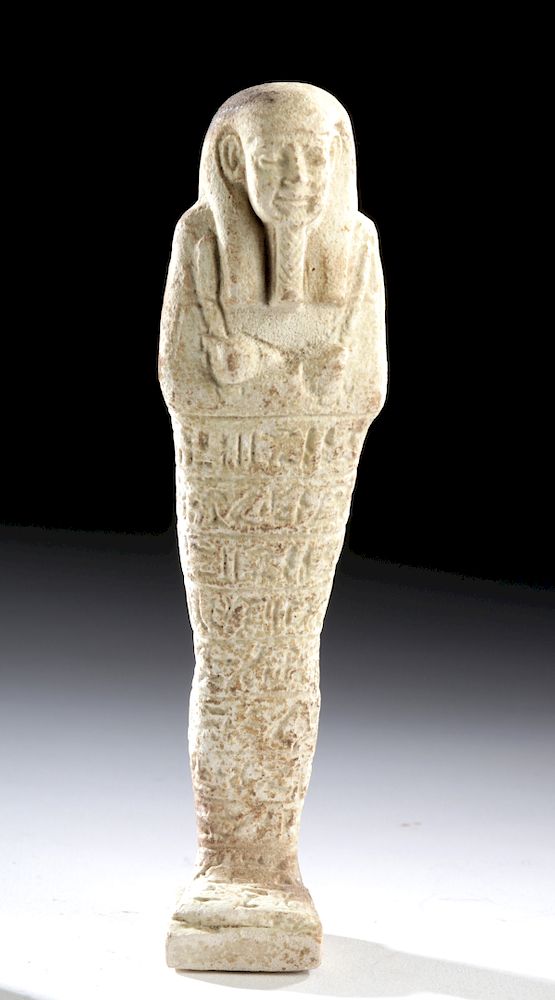 Appraisal: Fine Egyptian Late Dynastic Faience Ushabti Egypt Late Dynastic Period