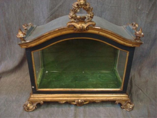 Appraisal: th th Cent Louis XV vitrine has removable back From