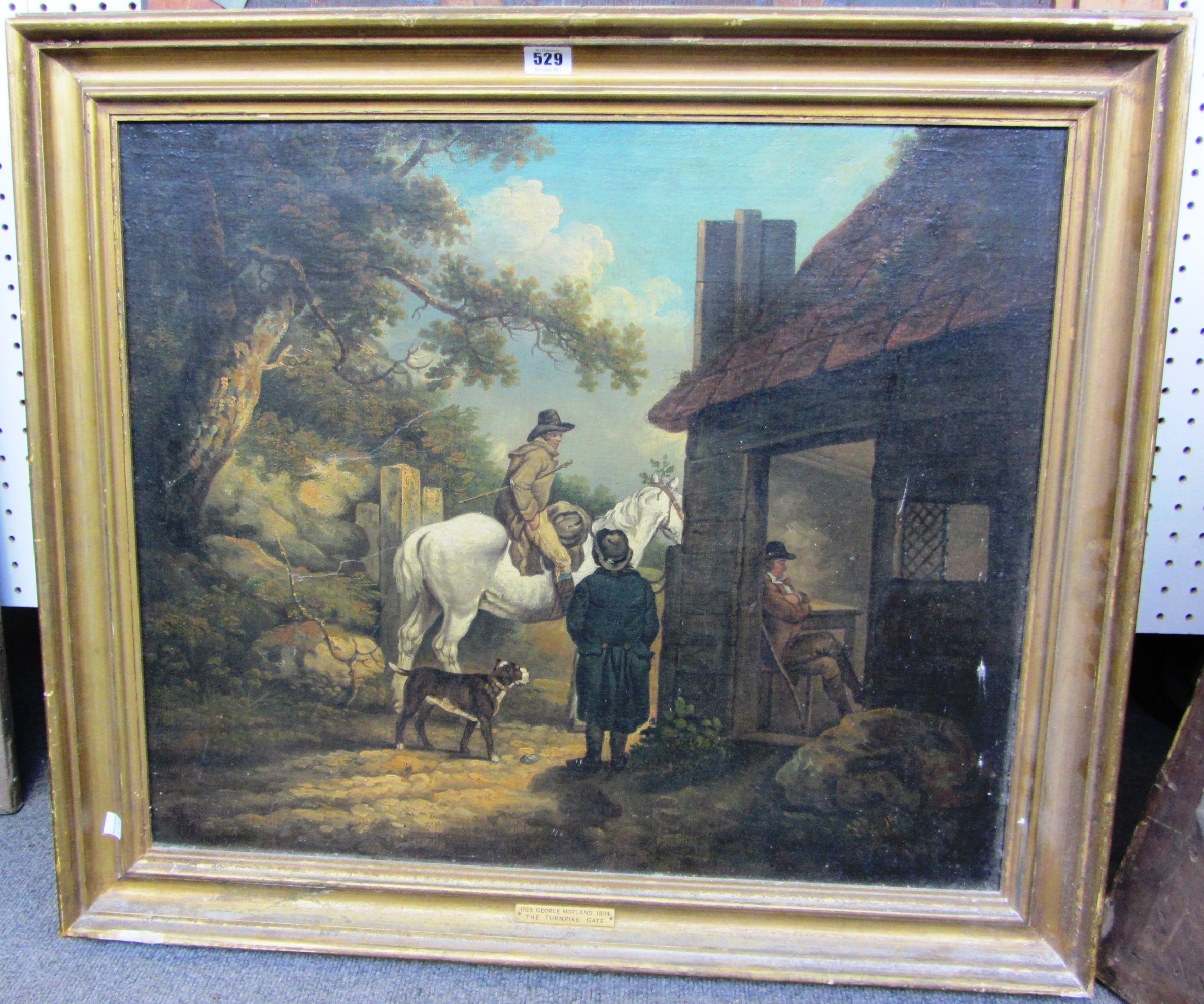 Appraisal: After George Morland The Turnpike Gate oil on canvas cm