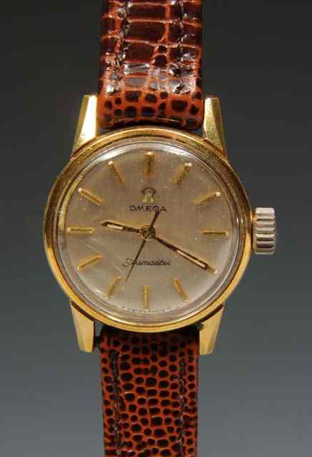 Appraisal: AN OMEGA SEAMASTER LADY'S WRIST WATCH with leather strap