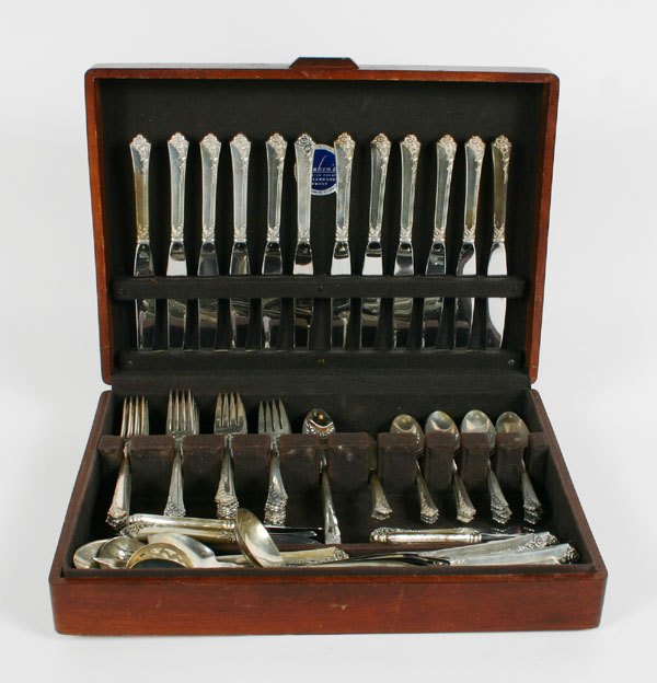 Appraisal: Heirloom sterling flatware in the Damask Rose pattern knives dinner