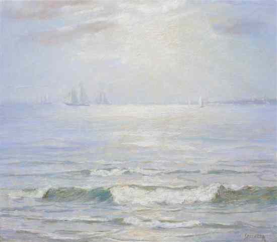 Appraisal: Francesco J Spicuzza American - View from Bradford Beach pastel