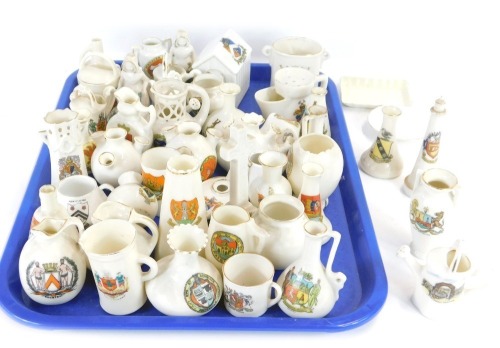 Appraisal: Goss and crested china including vases and watering cans together