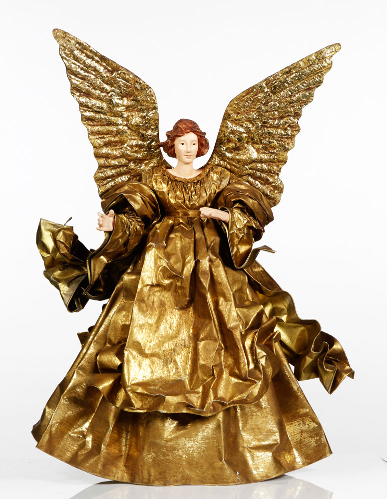 Appraisal: - Angel Christmas Tree Topper Angel Christmas tree topper gilt