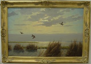 Appraisal: G Van der Velde th century oil on canvas Ducks