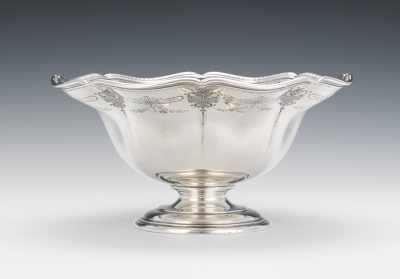 Appraisal: A Sterling Silver Footed Bowl Pedestal bowl with lobed sides