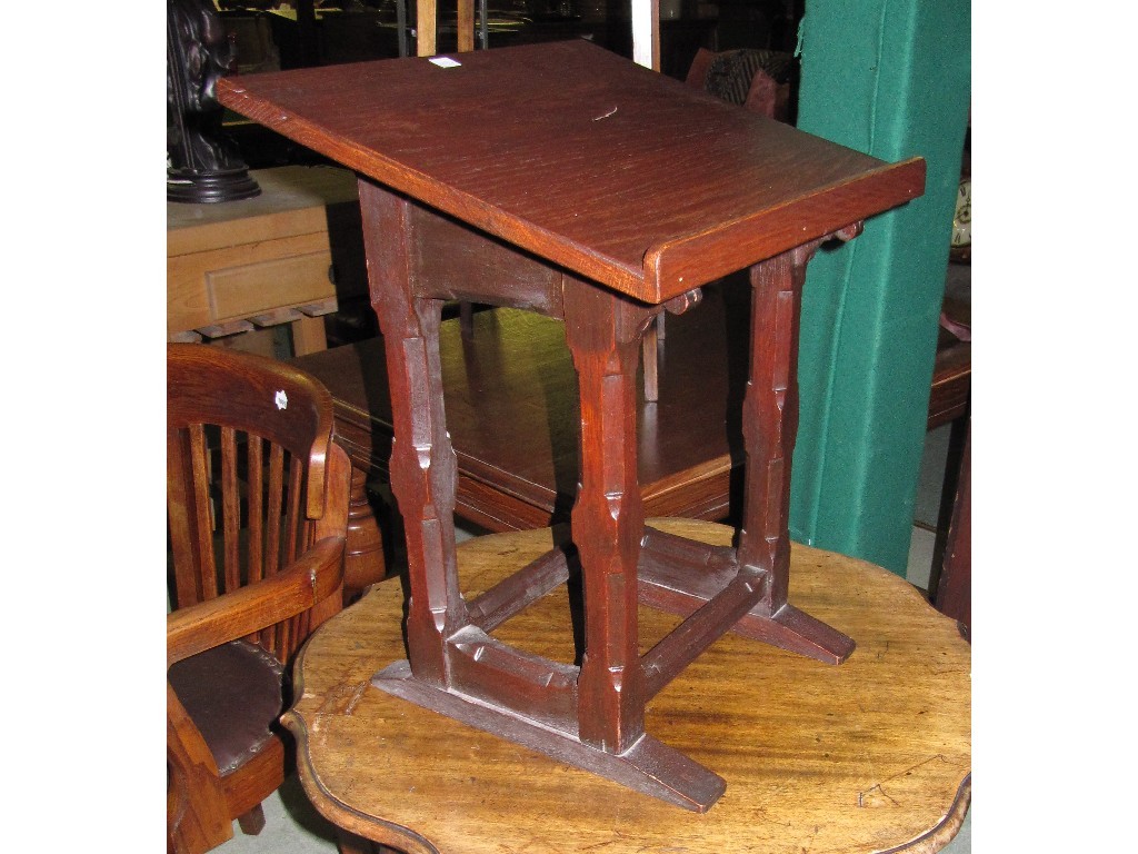 Appraisal: Mahogany circular two tier table and a music stand