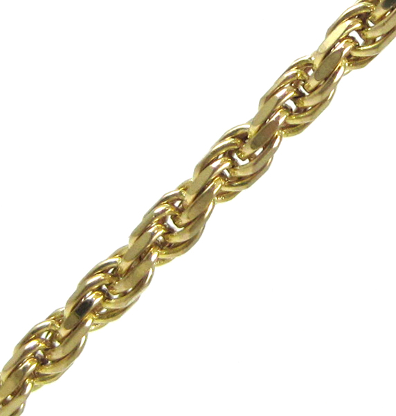 Appraisal: FOURTEEN KARAT GOLD ITALIAN CHAIN NECKLACE The yellow gold rope