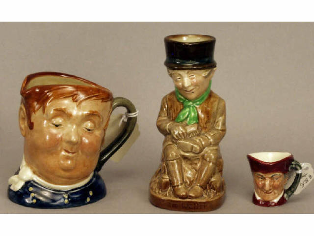 Appraisal: Collection of Royal Doulton character mugs includes Sam Weller miniature