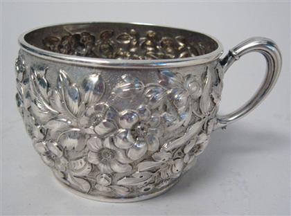 Appraisal: Dominick Haff sterling silver repousse cup retailed by j e