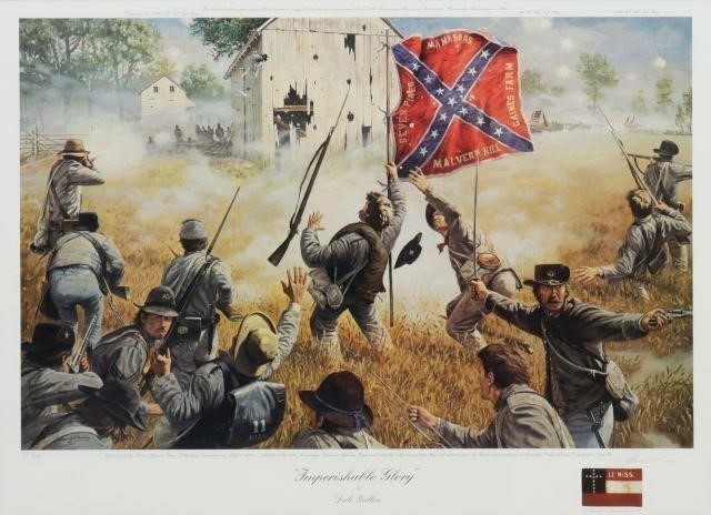 Appraisal: Framed limited-edition Civil War print Imperishable Glory pencil signed Dale