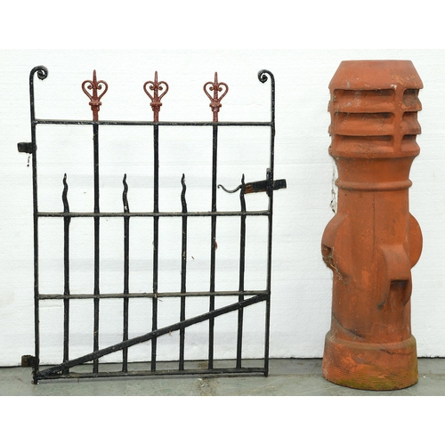 Appraisal: A wrought iron garden gate early th c overall size