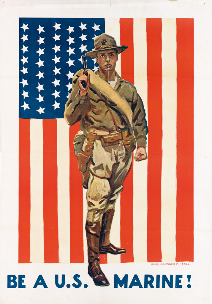 Appraisal: JAMES MONTGOMERY FLAGG - BE A U S MARINE Circa