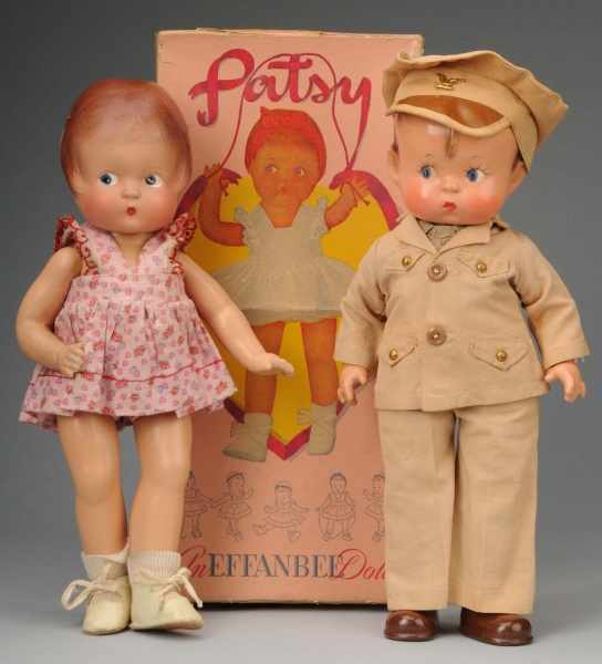 Appraisal: Lot of Effanbee Composition Dolls Description Ca - s Patsy